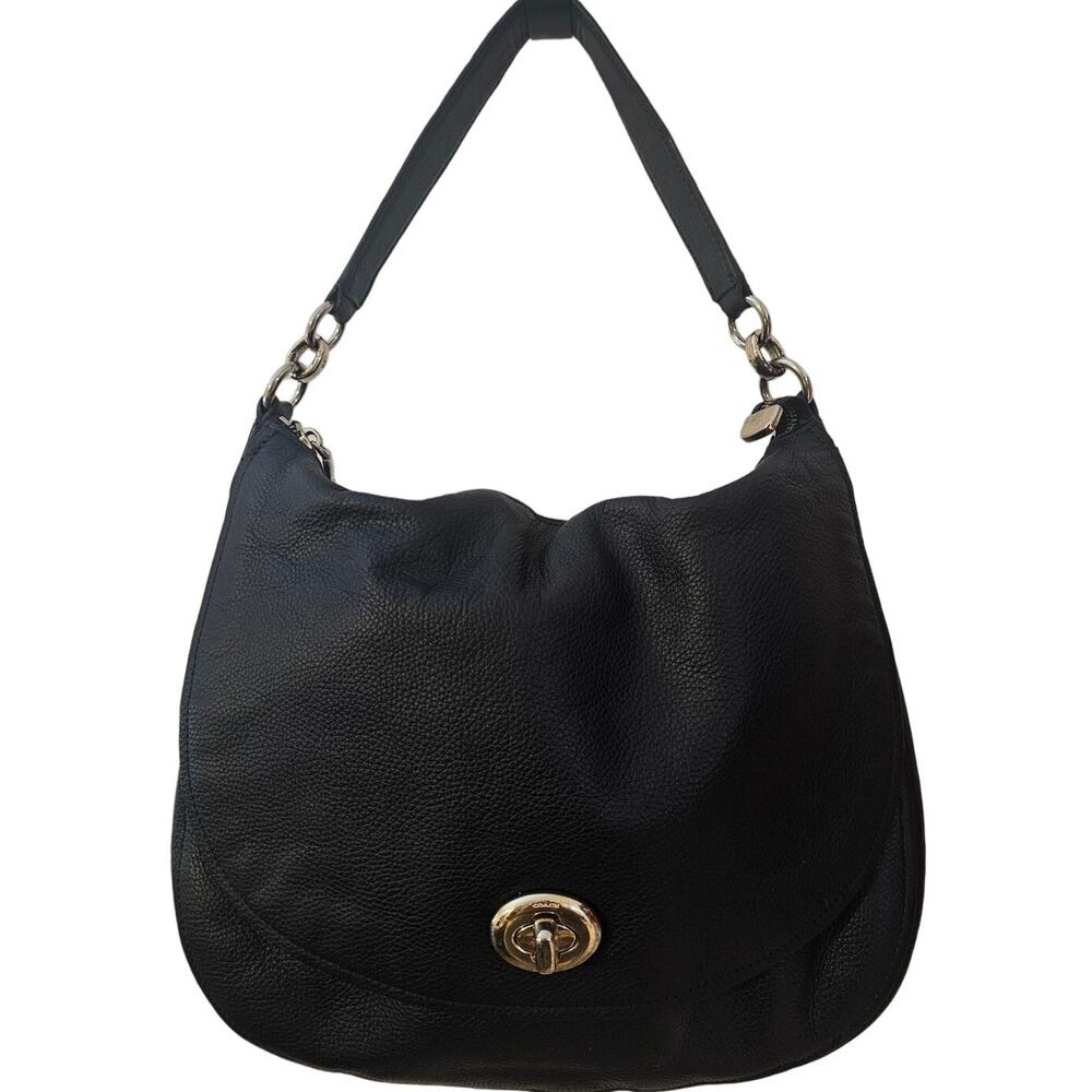 Coach Turnlock navy-blue Hobo Purse/Shoulder Bag 24771